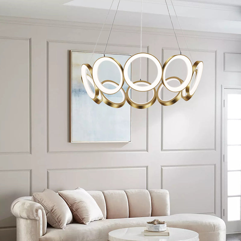 Modern Minimalism Style LED Chandelier Pendant Light Circular Chandelier