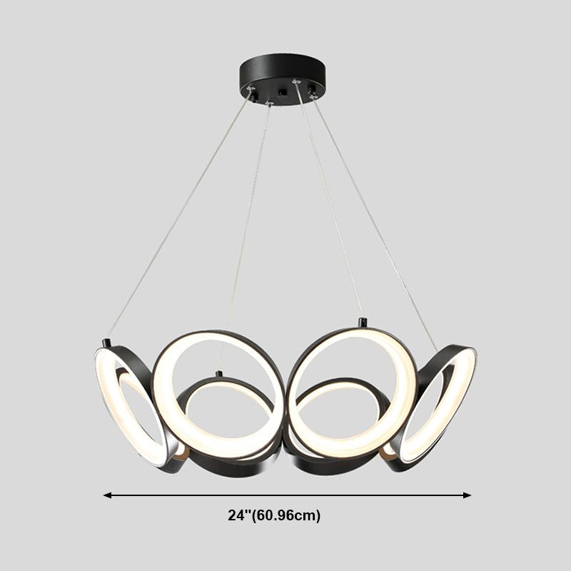Modern Minimalism Style LED Chandelier Pendant Light Circular Chandelier