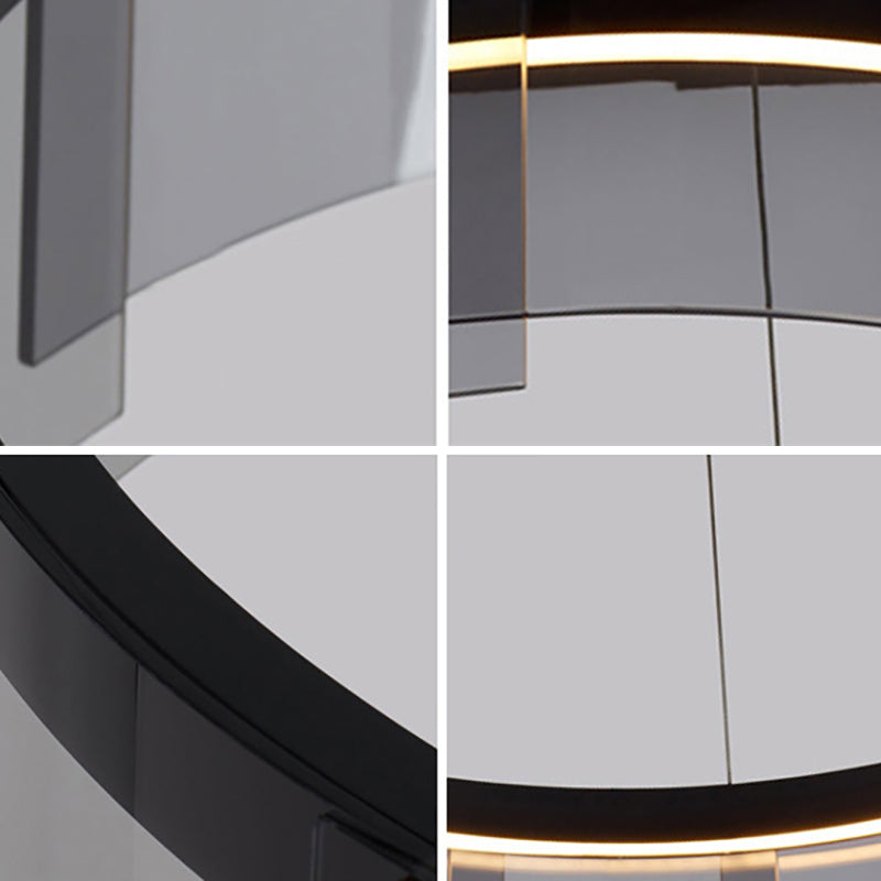 Nordic Contemporary Style LED Chandelier Pendant Light Circular Glass Chandelier