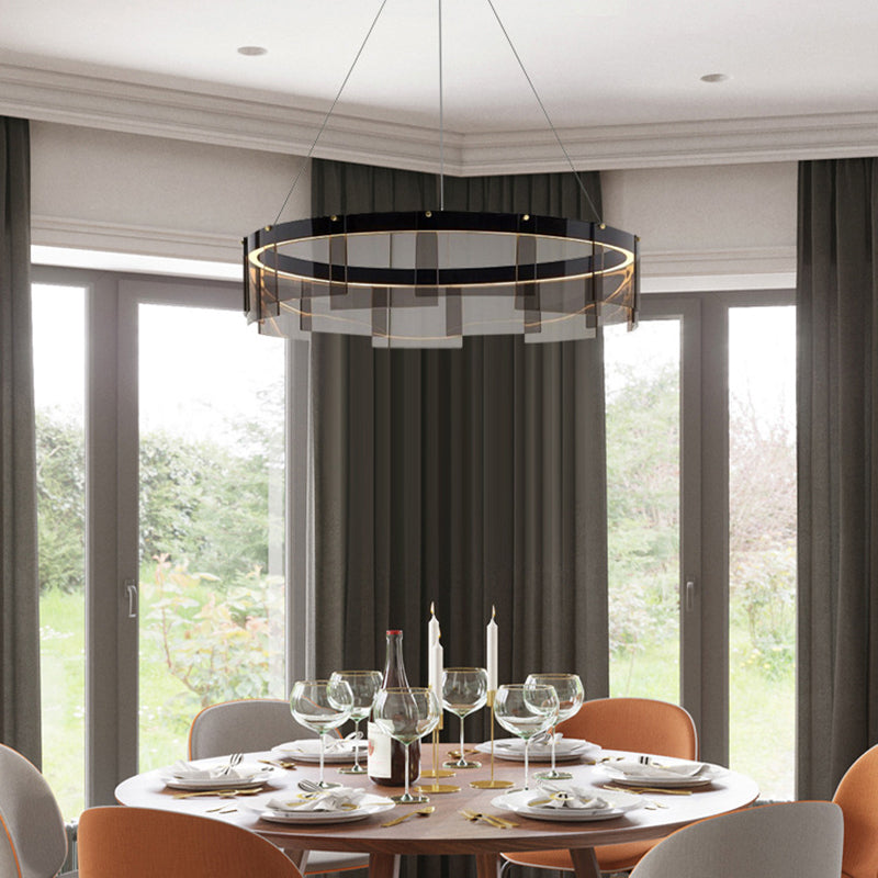 Lampadario a LEDELIE LEDALILE CONTEMPOURIARI NORDICO CHANDANT CIRCULATORI DI GLIGH