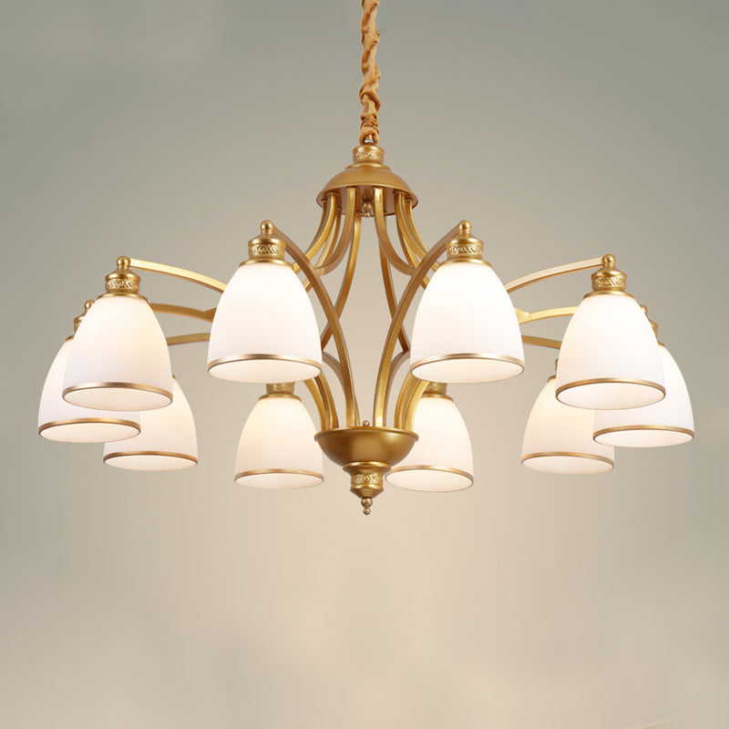 Lustre de lustre géométrique américain lustres en métal avec une teinte en verre