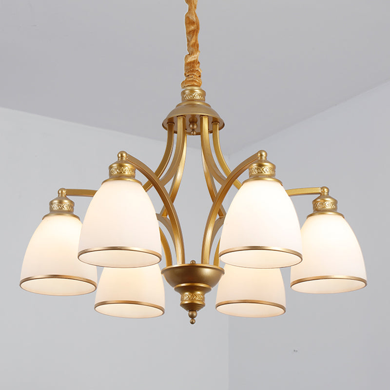 Lustre de lustre géométrique américain lustres en métal avec une teinte en verre