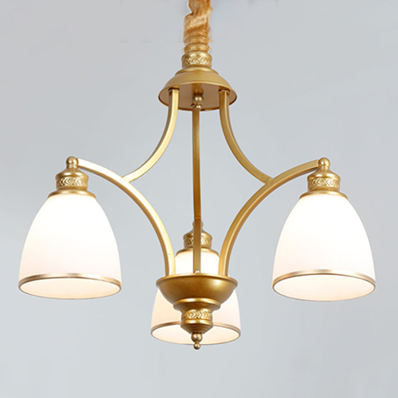 Lustre de lustre géométrique américain lustres en métal avec une teinte en verre