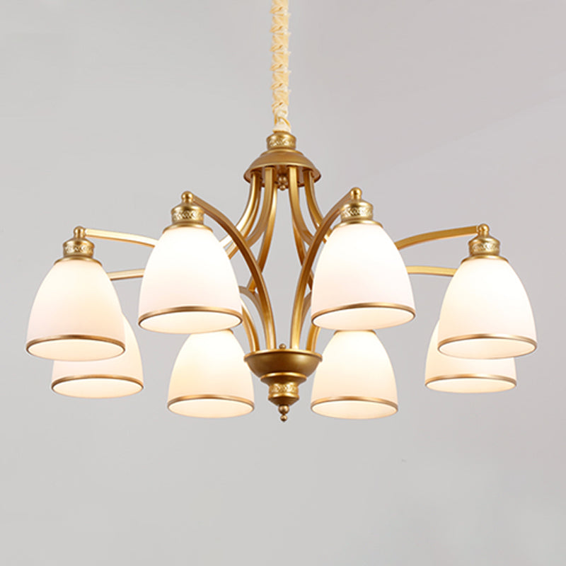 Lustre de lustre géométrique américain lustres en métal avec une teinte en verre