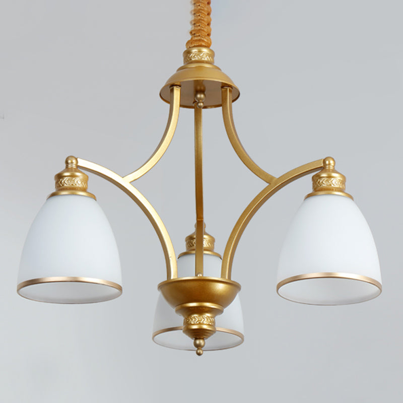 Lustre de lustre géométrique américain lustres en métal avec une teinte en verre