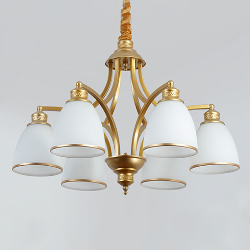 Lustre de lustre géométrique américain lustres en métal avec une teinte en verre