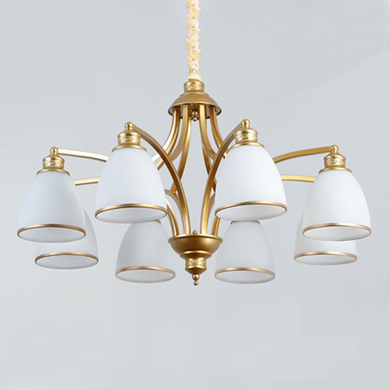 Lustre de lustre géométrique américain lustres en métal avec une teinte en verre