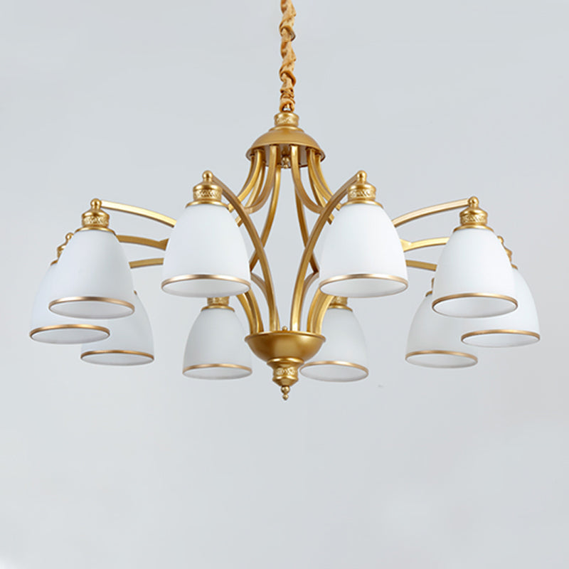 Lustre de lustre géométrique américain lustres en métal avec une teinte en verre