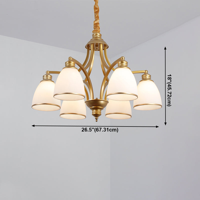 Lustre de lustre géométrique américain lustres en métal avec une teinte en verre