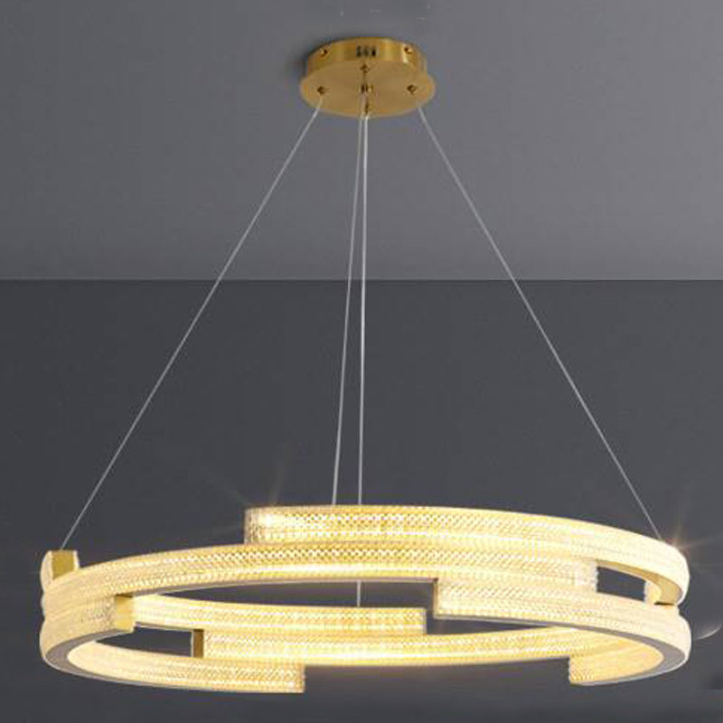 Lampadario moderno di lussuoso lampadario a sospensione di cristallo geometrico a sospensione del lampadario appeso
