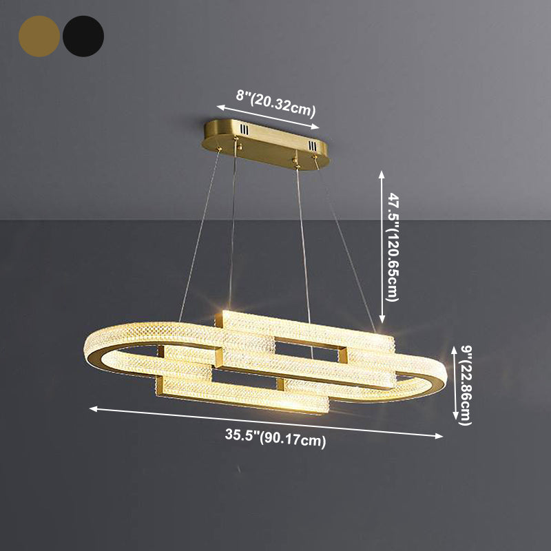 Lampadario moderno di lussuoso lampadario a sospensione di cristallo geometrico a sospensione del lampadario appeso