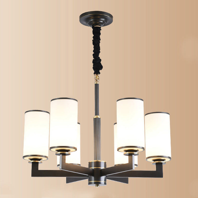 Lustre de lustre cylindrique américain lustre de plafond en cuivre