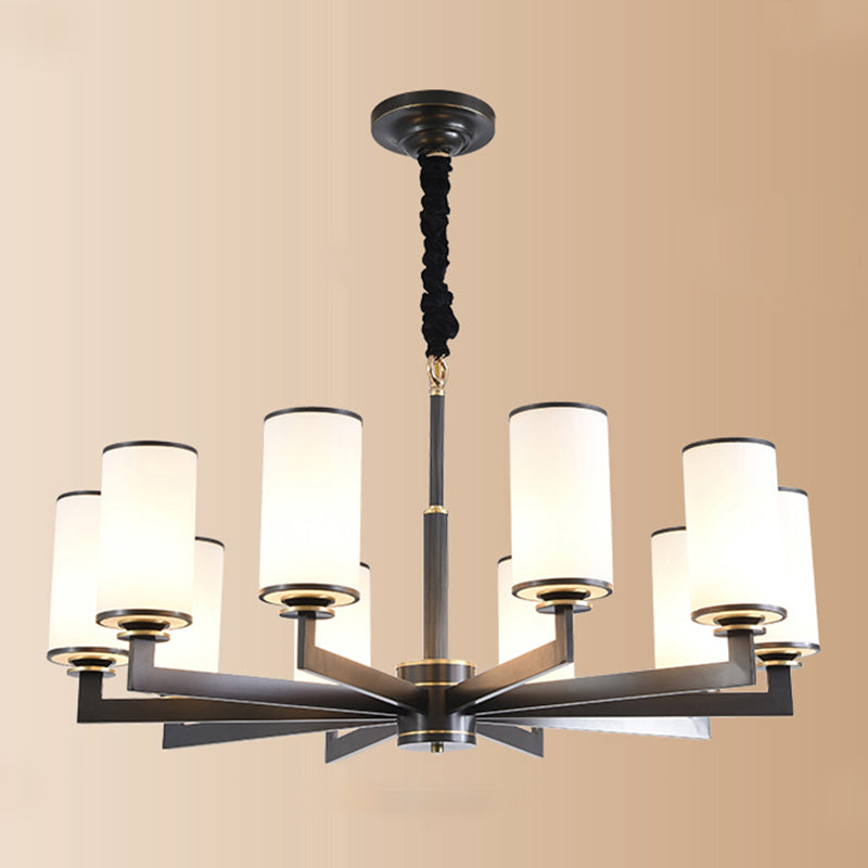 Lustre de lustre cylindrique américain lustre de plafond en cuivre