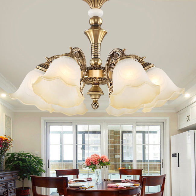 Bell-Shaped Pendant Lights Modern Glass Pendant Chandelier in Gold
