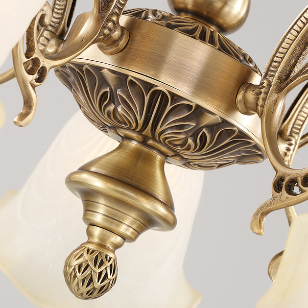 Bell-Shaped Pendant Lights Modern Glass Pendant Chandelier in Gold