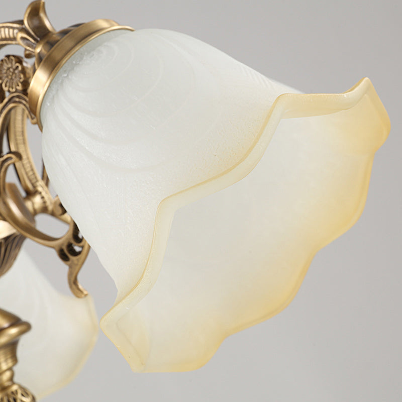 Luci a pendente a forma di campana lampadario a pendente di vetro moderno in vetro in oro