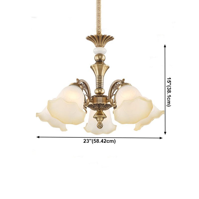 Bell-Shaped Pendant Lights Modern Glass Pendant Chandelier in Gold