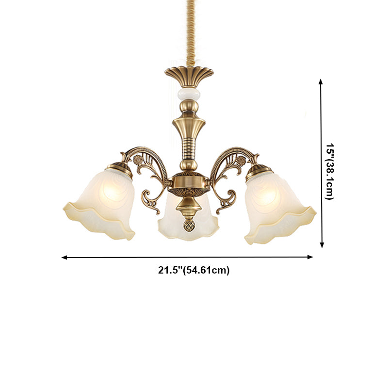 Bell-Shaped Pendant Lights Modern Glass Pendant Chandelier in Gold