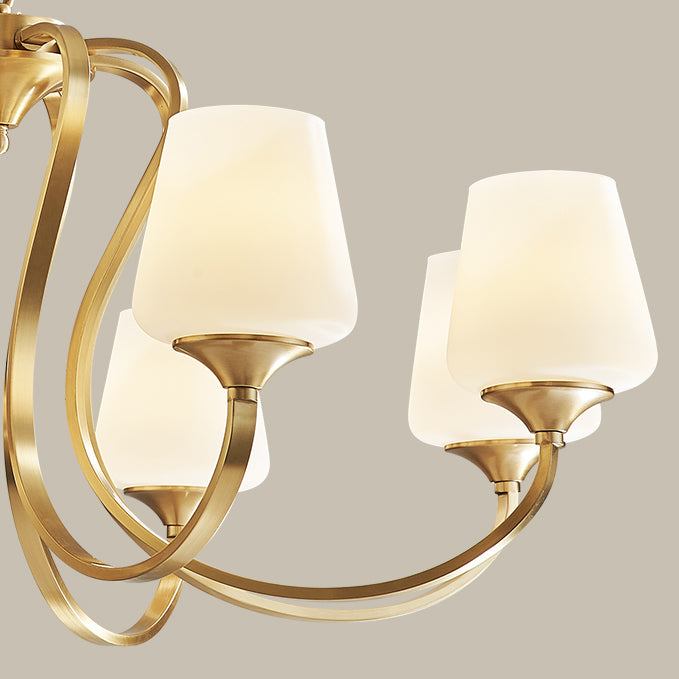 Jar-Shaped Pendant Lights Modern Glass Pendant Chandelier in Gold