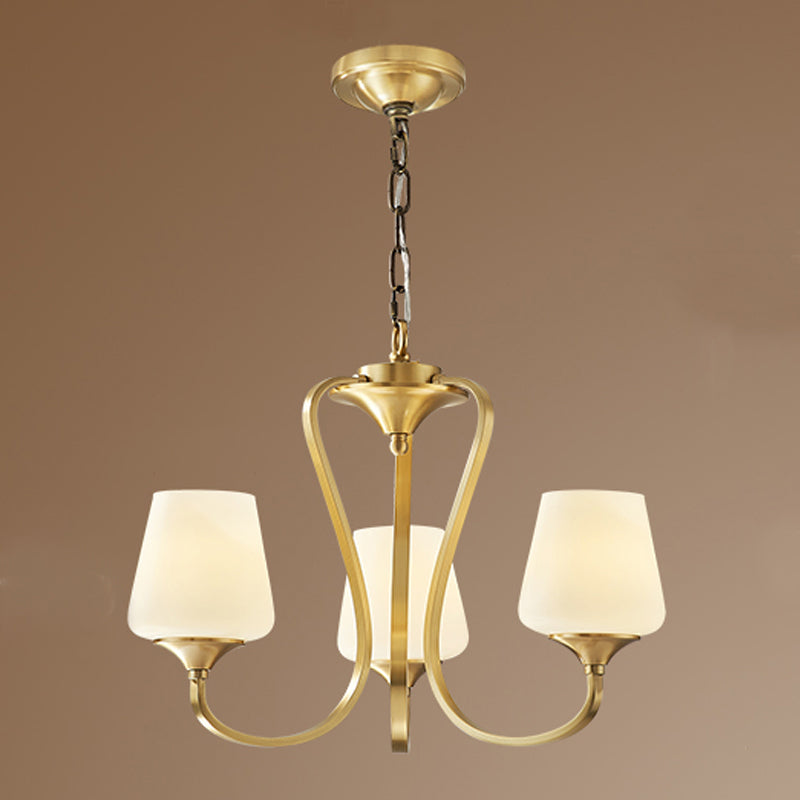 Jar-Shaped Pendant Lights Modern Glass Pendant Chandelier in Gold