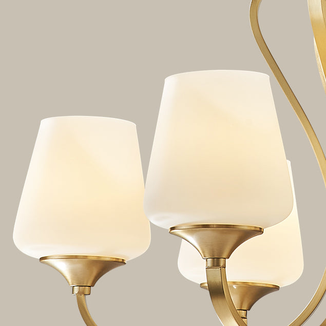 Jar-Shaped Pendant Lights Modern Glass Pendant Chandelier in Gold