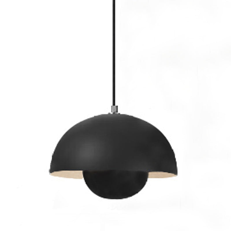 Modern Nordic Macaron Pendant Light Iron Globe Hanging Lamp with Aluminium Shade