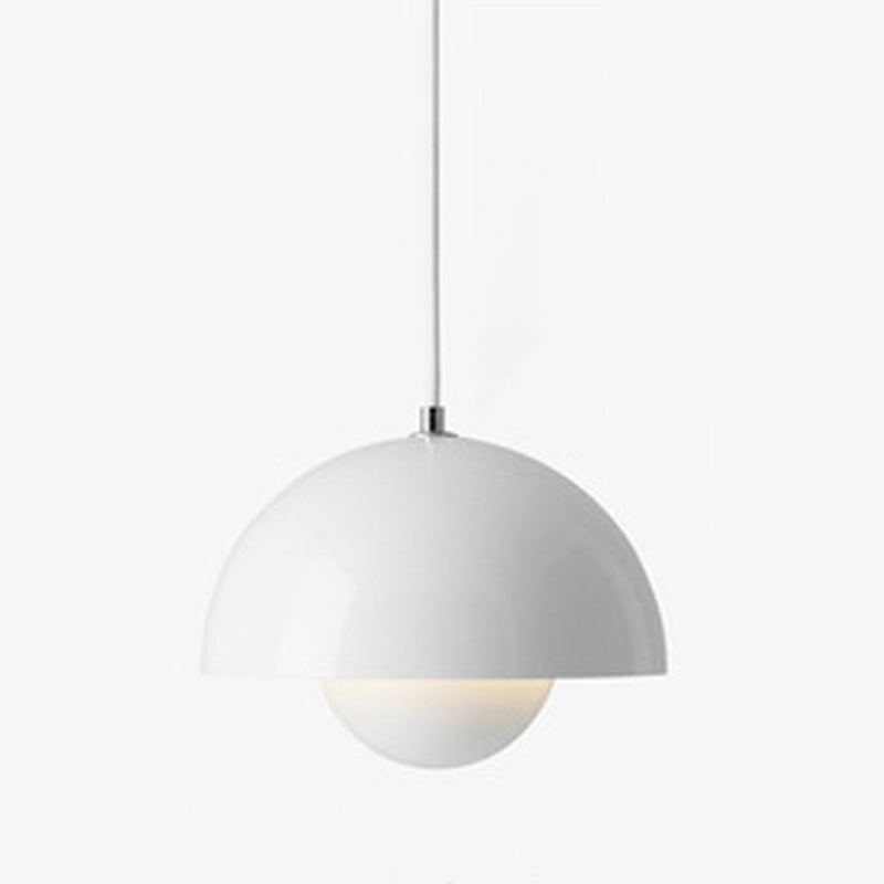 Modern Nordic Macaron Pendant Light Iron Globe Hanging Lamp with Aluminium Shade
