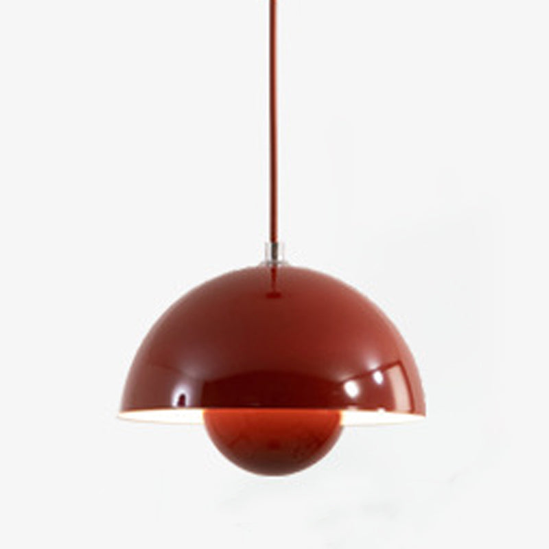 Modern Nordic Macaron Pendant Light Iron Globe Hanging Lamp with Aluminium Shade