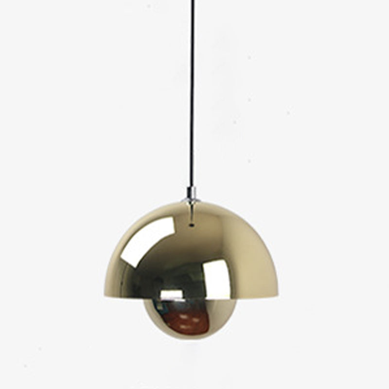 Modern Nordic Macaron Pendant Light Iron Globe Hanging Lamp with Aluminium Shade