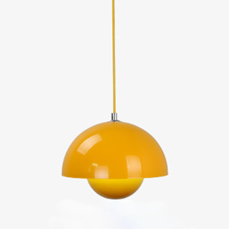 Modern Nordic Macaron Pendant Light Iron Globe Hanging Lamp with Aluminium Shade