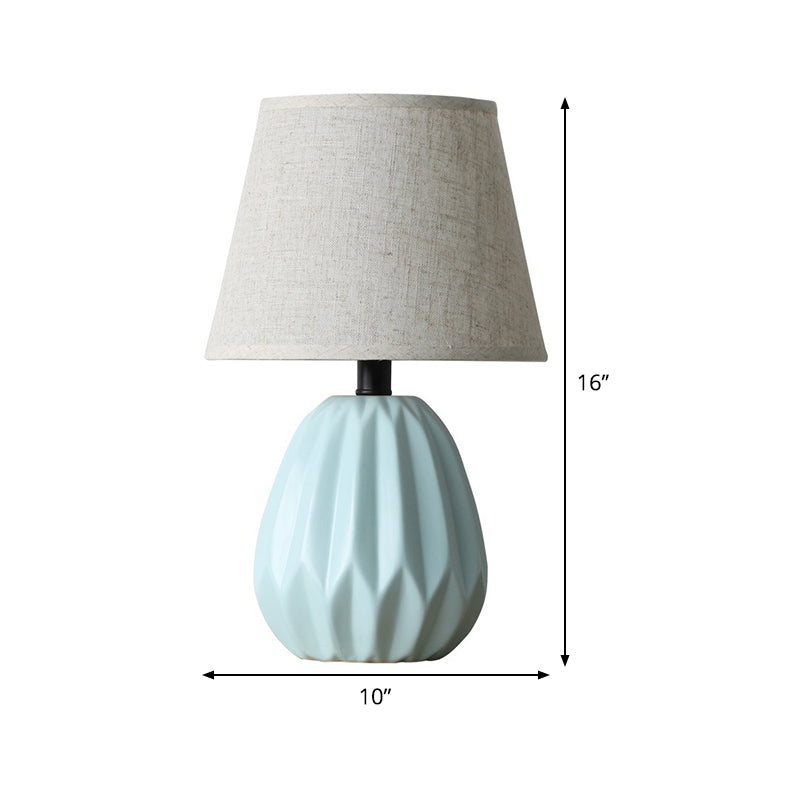 1 tête Conical Shade Task Éclairage modernisme Fabric de tissu Lumière en bleu pour l'étude