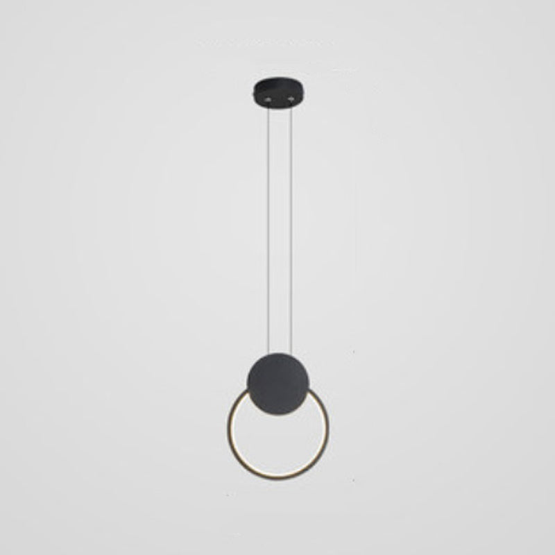 Moderne künstlerische LED Hanging Lampe Lacked Iron Linear Pendellicht mit Acrylschatten