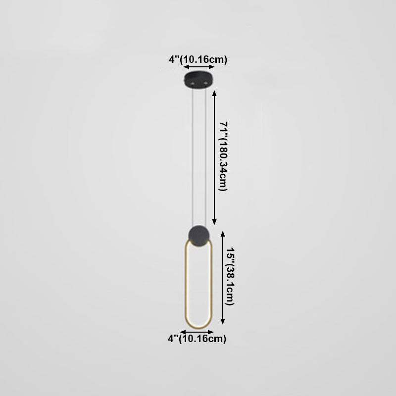 Moderne künstlerische LED Hanging Lampe Lacked Iron Linear Pendellicht mit Acrylschatten