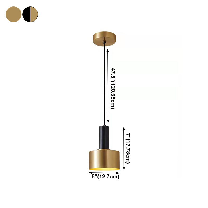 Lampada singola di lusso moderna a sospensione a sospensione cilindrica a sospensione per spazi interni