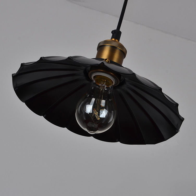 Luce singolo nero singolo in stile industriale in stile retrò lampada sospesa per luogo commerciale