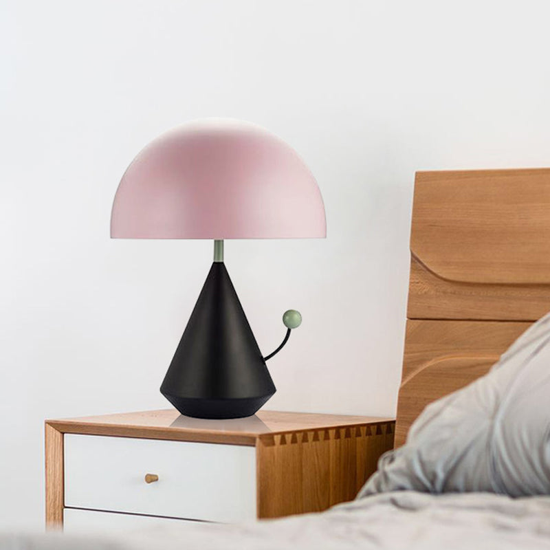 Macaron hemisfeer vorm nachtkastje lamp metaal 1 lamp leesboek licht in blauw/roze