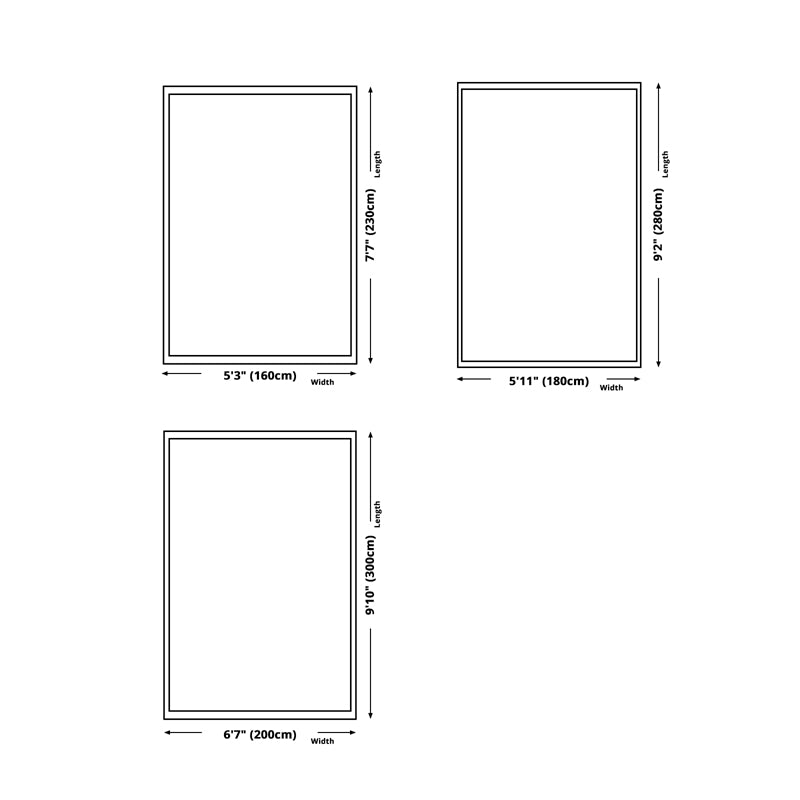 Blue Luxury Rug Blending Graphic Rug Non-Slip Backing Rug for Living Room