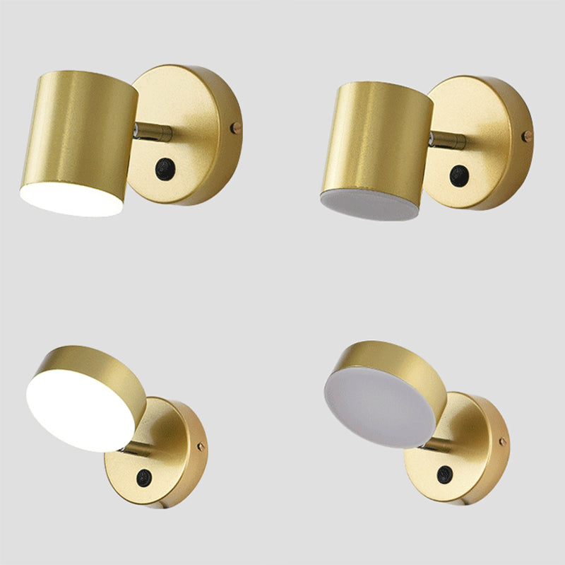 Modern Reading Lamp Simplicity Wall Sconce Lights with Metal Shade for Bedroom Living Room