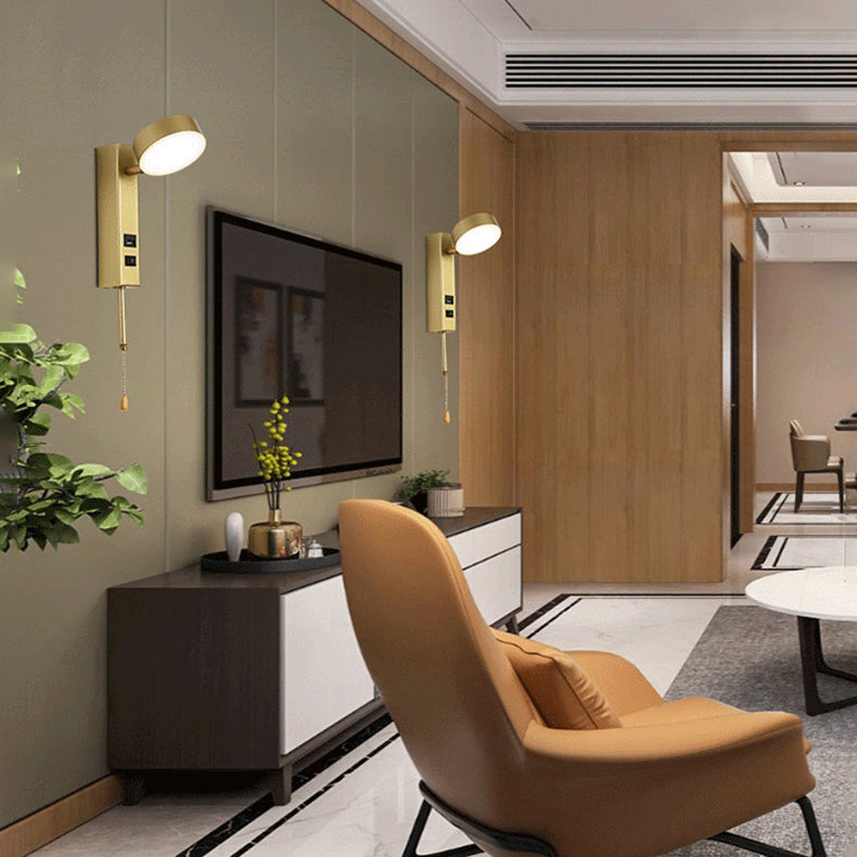 Modern Reading Lamp Simplicity Wall Sconce Lights with Metal Shade for Bedroom Living Room