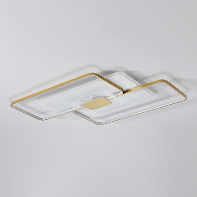 Gouden geometrie LED-plafondlamp Veerpatroon Eigentijds inbouwlicht