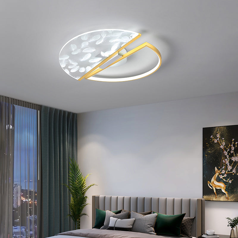 Plafonniers LED à encastrer de style géométrique pour chambre à coucher