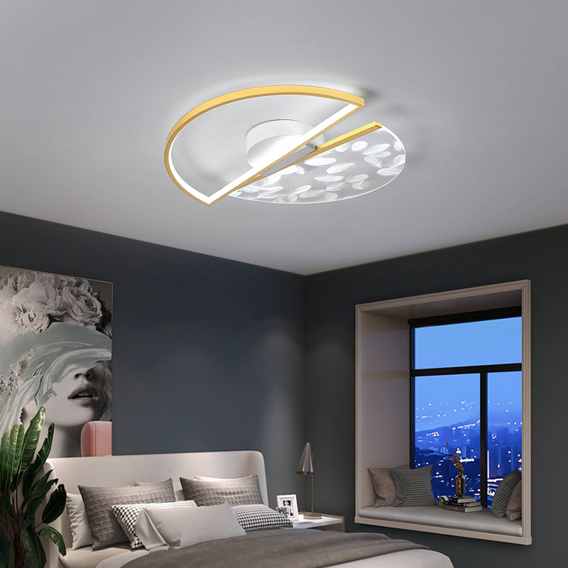 Plafonniers LED à encastrer de style géométrique pour chambre à coucher