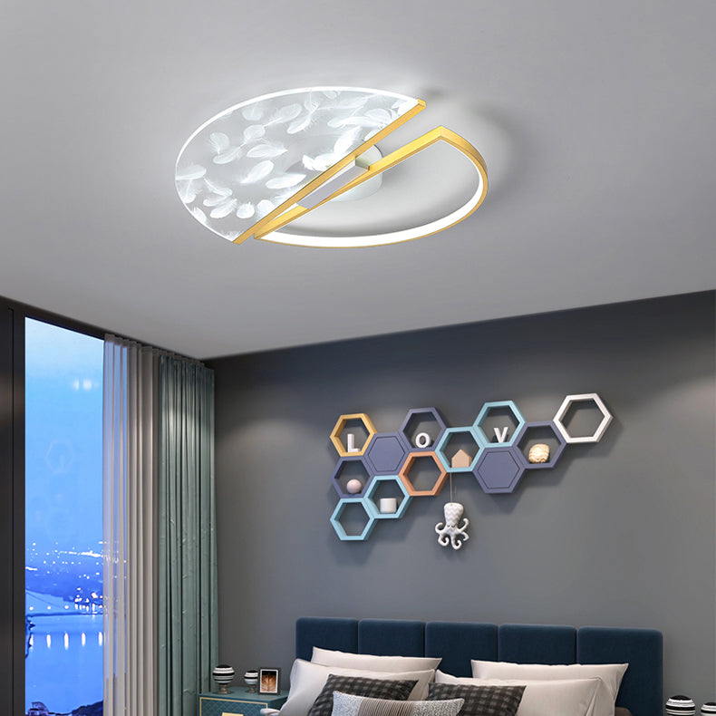 Plafonniers LED à encastrer de style géométrique pour chambre à coucher