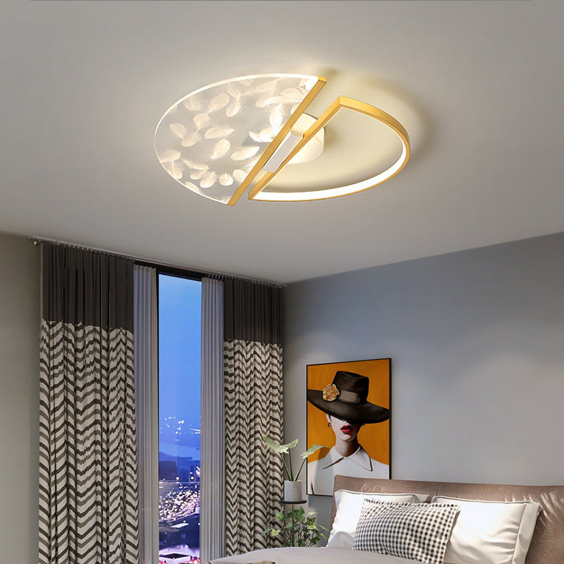 Luces de techo de estilo contemporáneo con luz LED empotrada Geometry para dormitorio