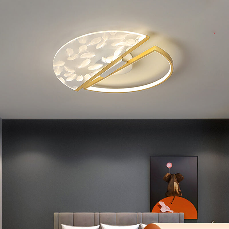 Luces de techo de estilo contemporáneo con luz LED empotrada Geometry para dormitorio