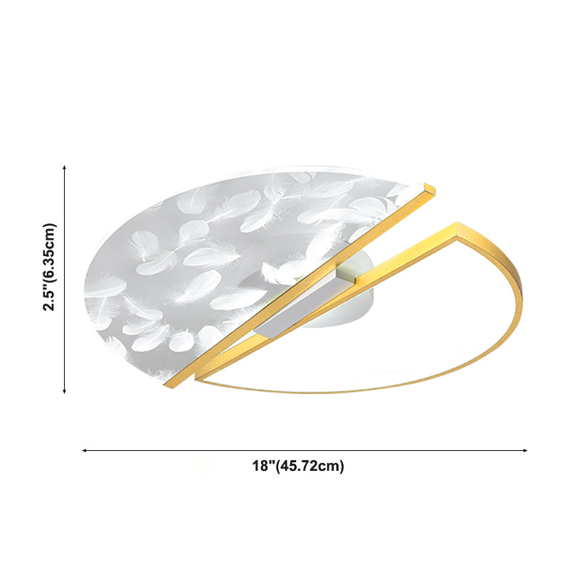 Plafonniers LED à encastrer de style géométrique pour chambre à coucher