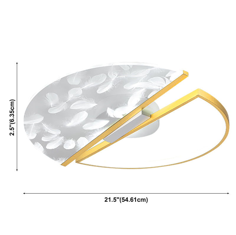 Plafonniers LED à encastrer de style géométrique pour chambre à coucher