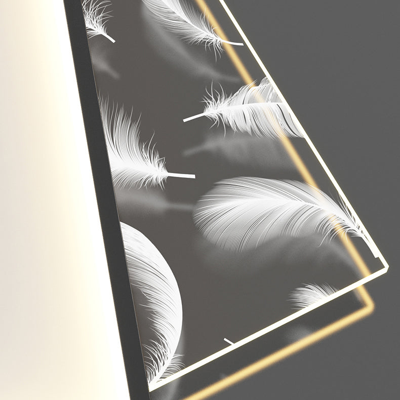 Double Square Flush Mount Light Modern LED Ceiling Light for Living Room