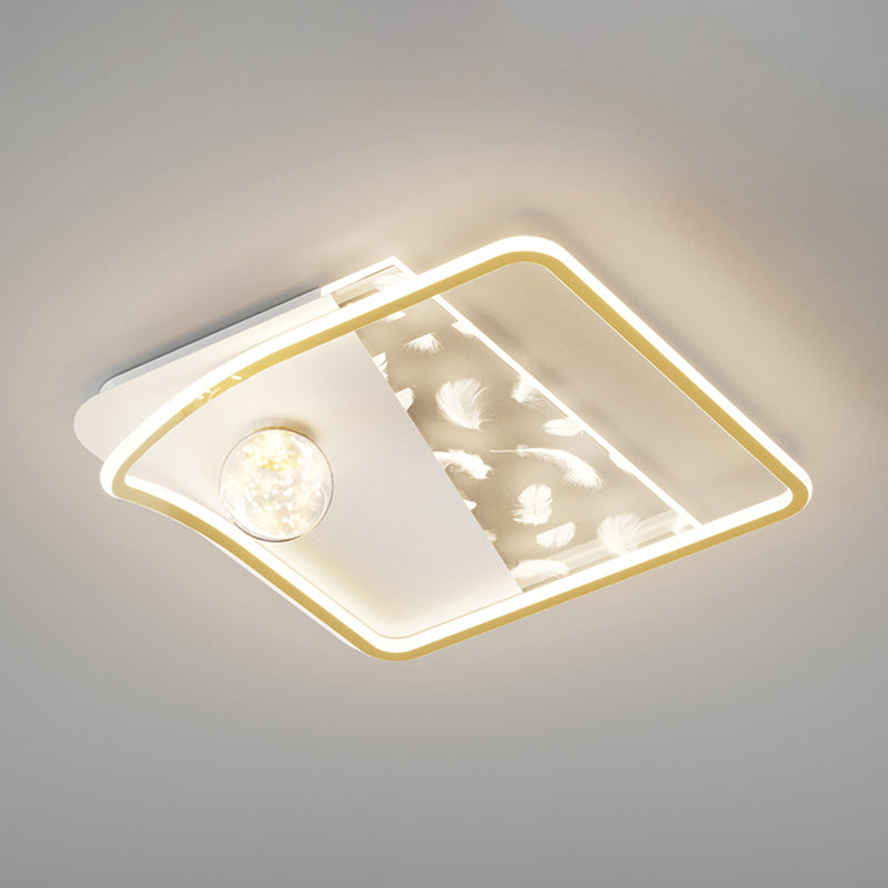 Lignes LED plafonnier style moderne encastré pour salon salle à manger