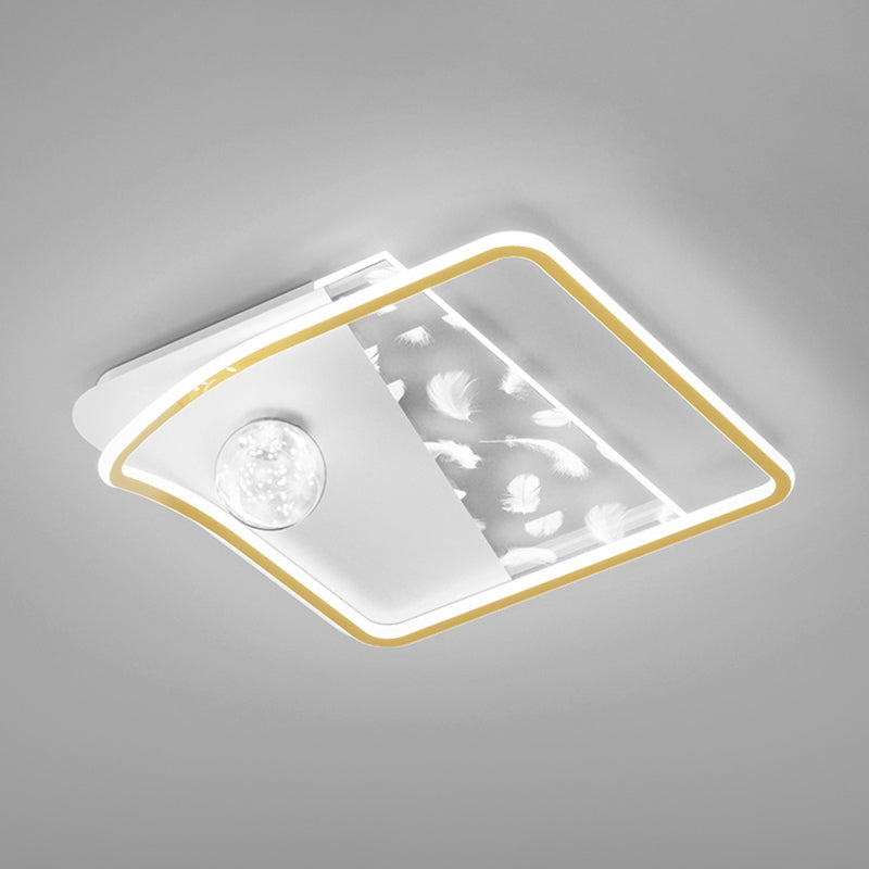 Lignes LED plafonnier style moderne encastré pour salon salle à manger